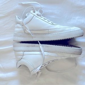 Low Top Filling Pieces White Leather Sneaker EU 42/US 9